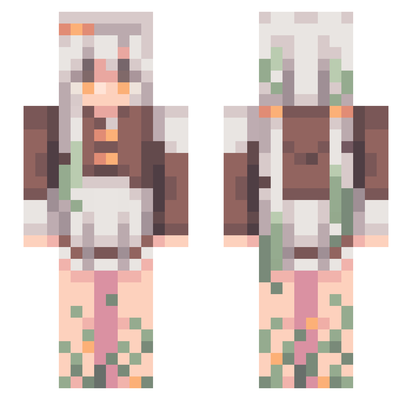 v3rva1n___ Minecraft skin, front and back view