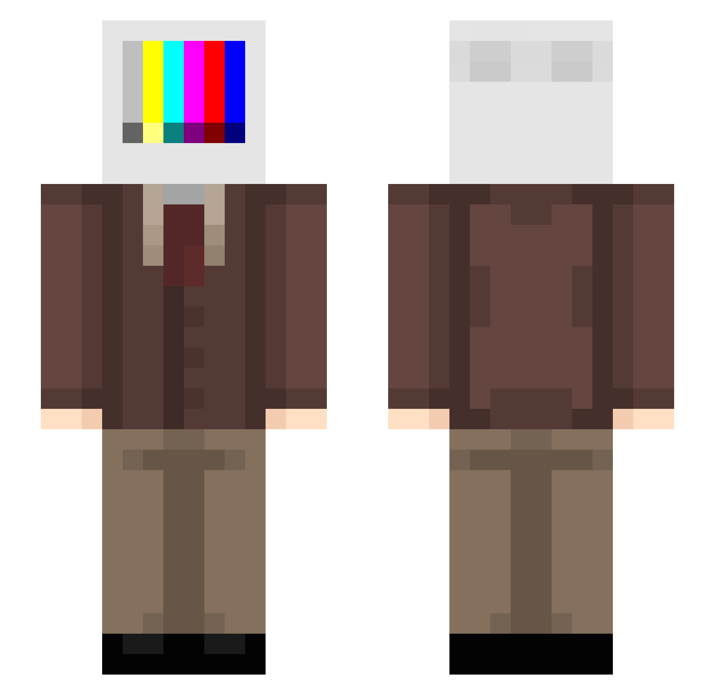 _Ciren_ Minecraft skin, front and back view