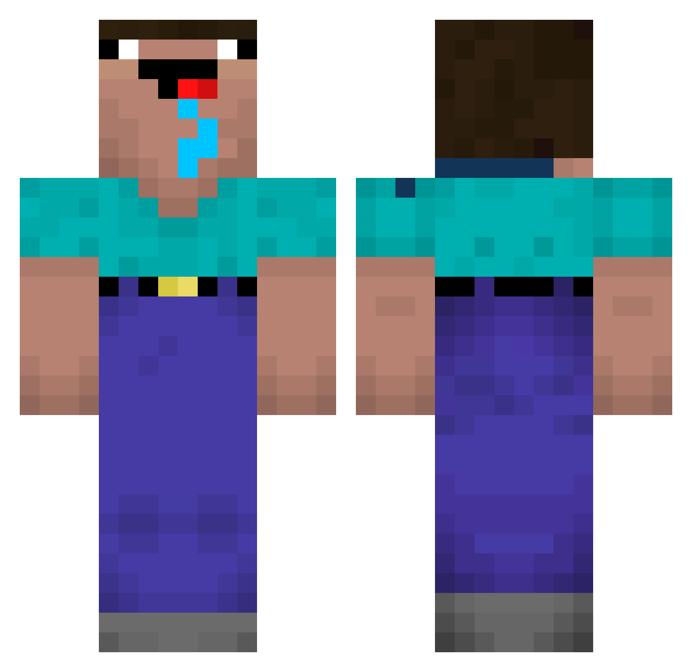 The_Gunx04 Minecraft skin, front and back view