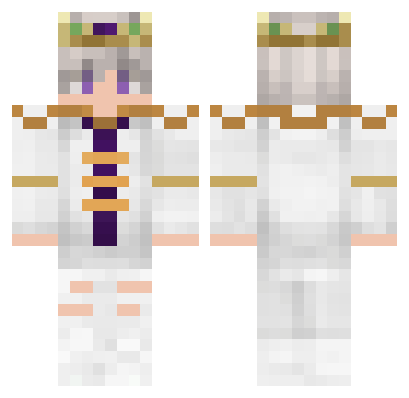 Fxes Minecraft skin, front and back view