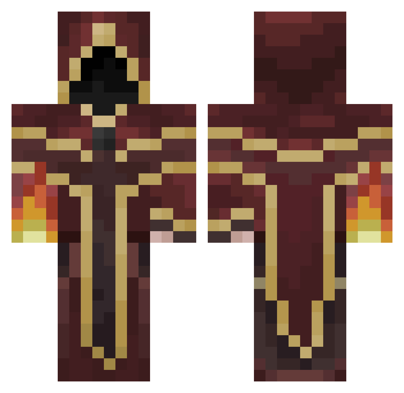 Corn83 Minecraft skin, front and back view