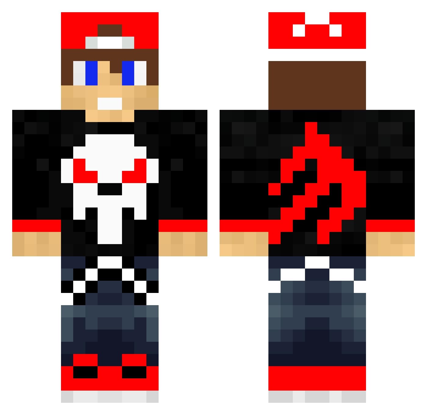 OmraNx_x Minecraft skin, front and back view
