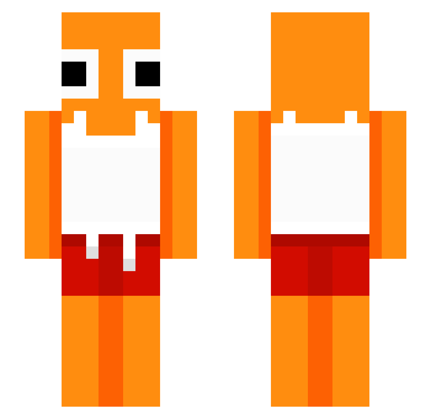sooshxddd Minecraft skin, front and back view