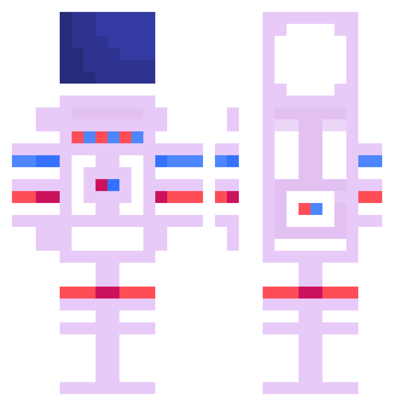 XTITI_7 Minecraft skin, front and back view