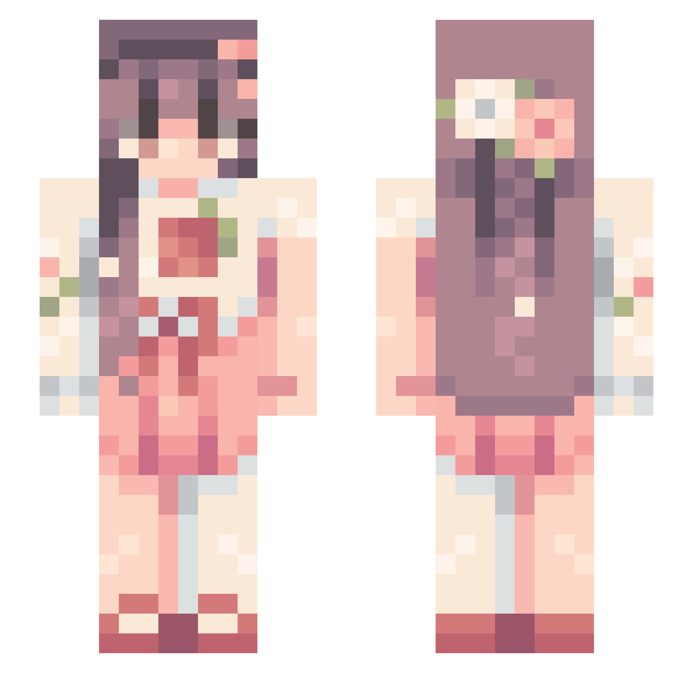 juliaa6 Minecraft skin, front and back view