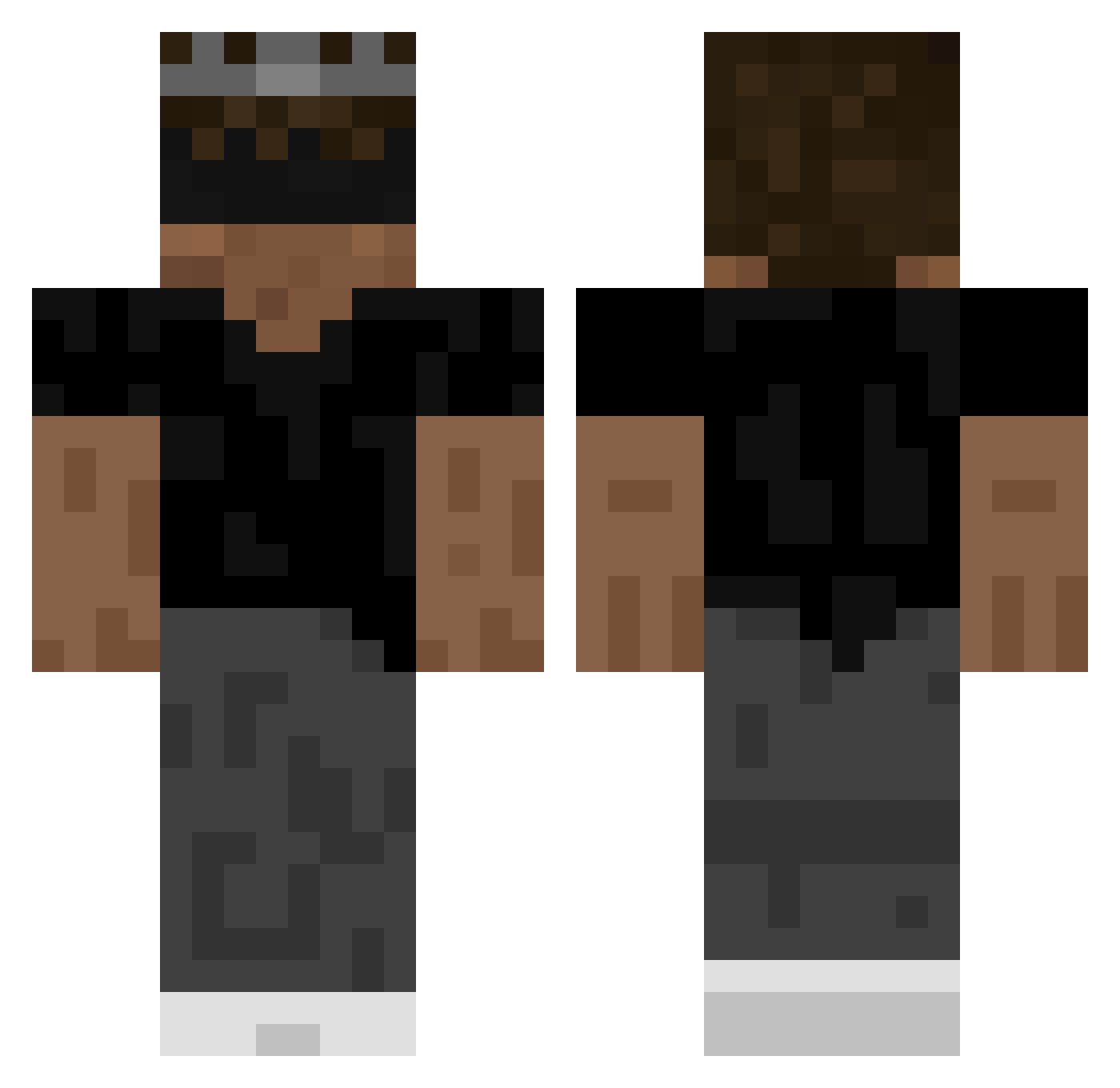 Real_Jaxon Minecraft skin, front and back view