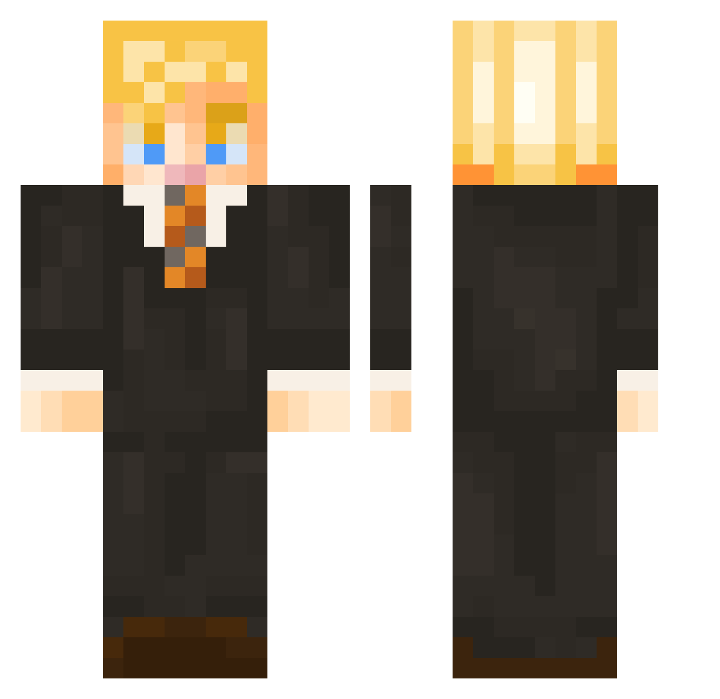 itzharry Minecraft skin, front and back view