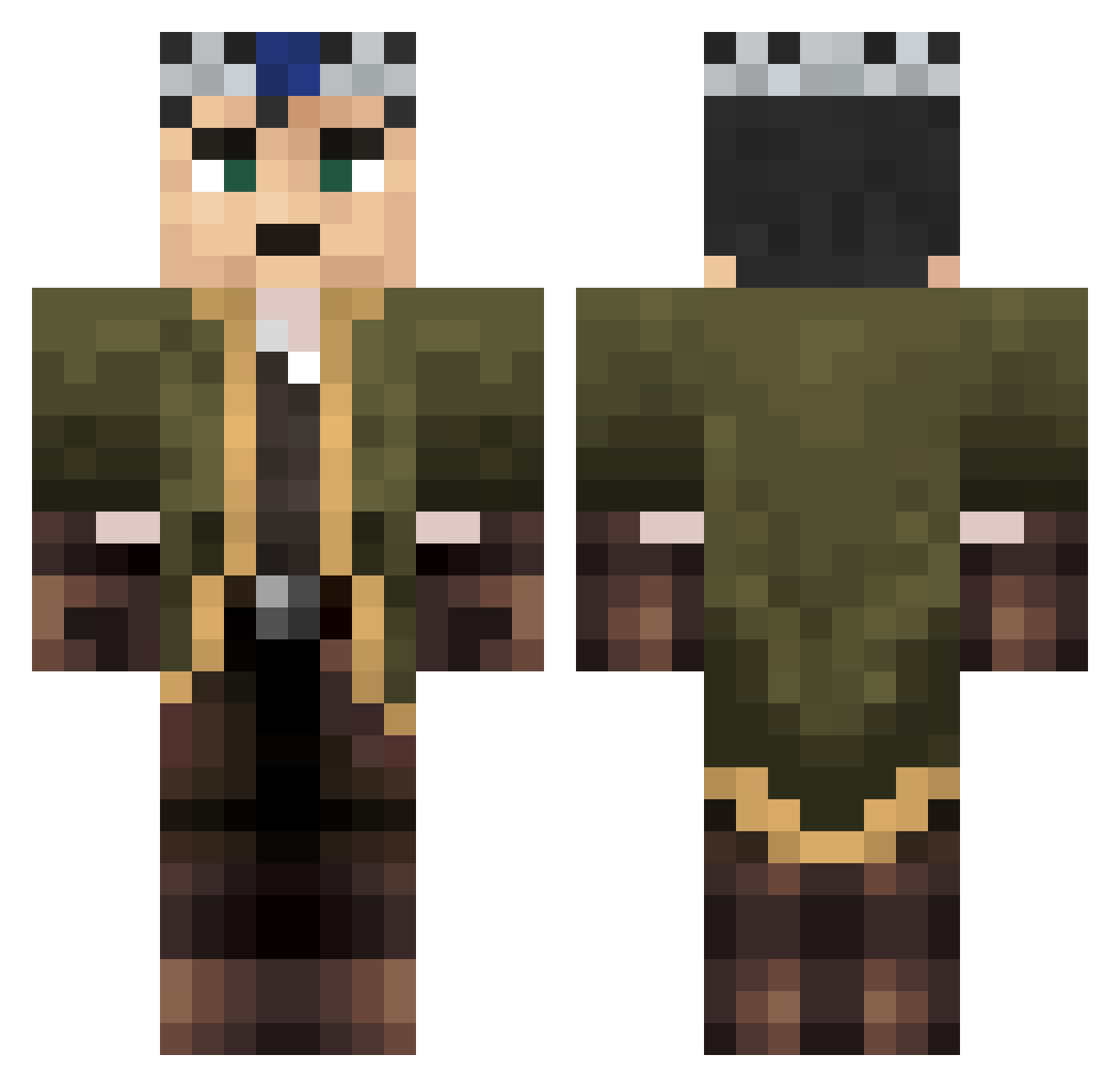 MagicpixelCraft Minecraft skin, front and back view