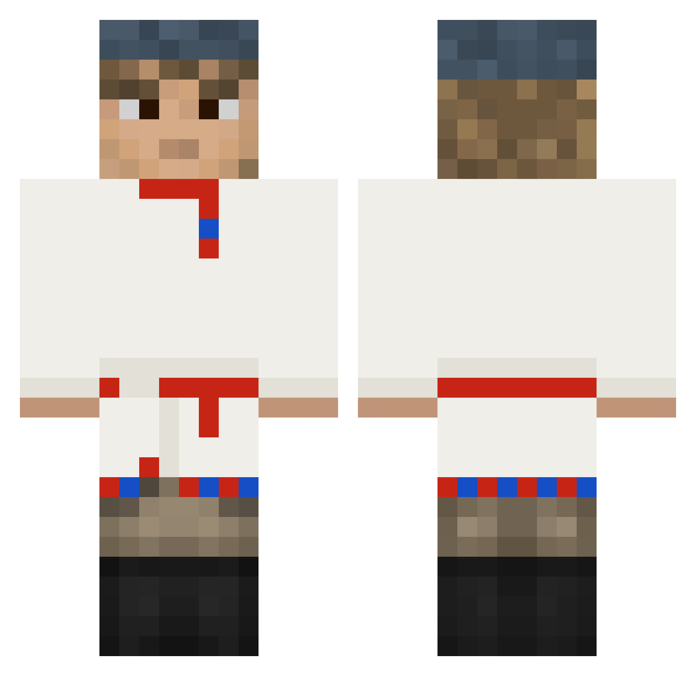 A_Certain_Pole Minecraft skin, front and back view
