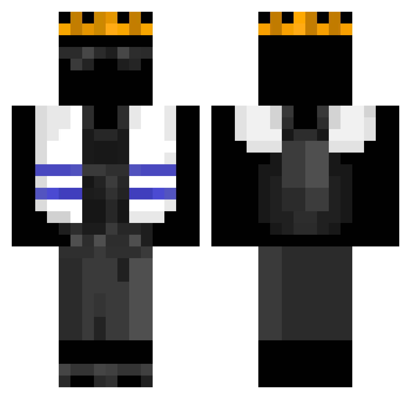 Tazelol Minecraft skin, front and back view