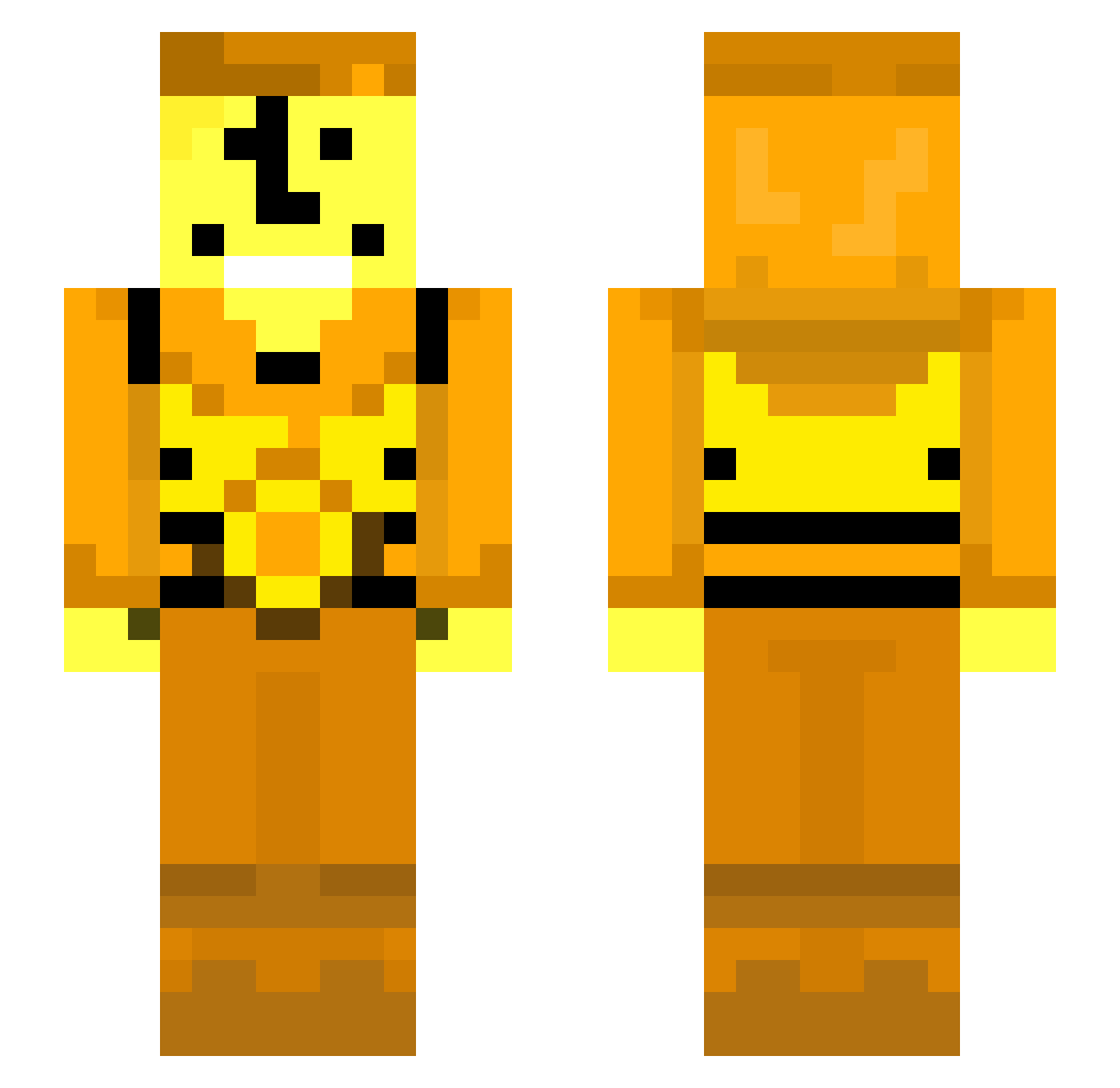 omarrBIGguy Minecraft skin, front and back view