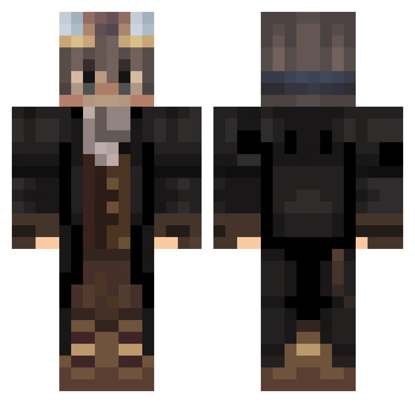 amdino Minecraft skin, front and back view