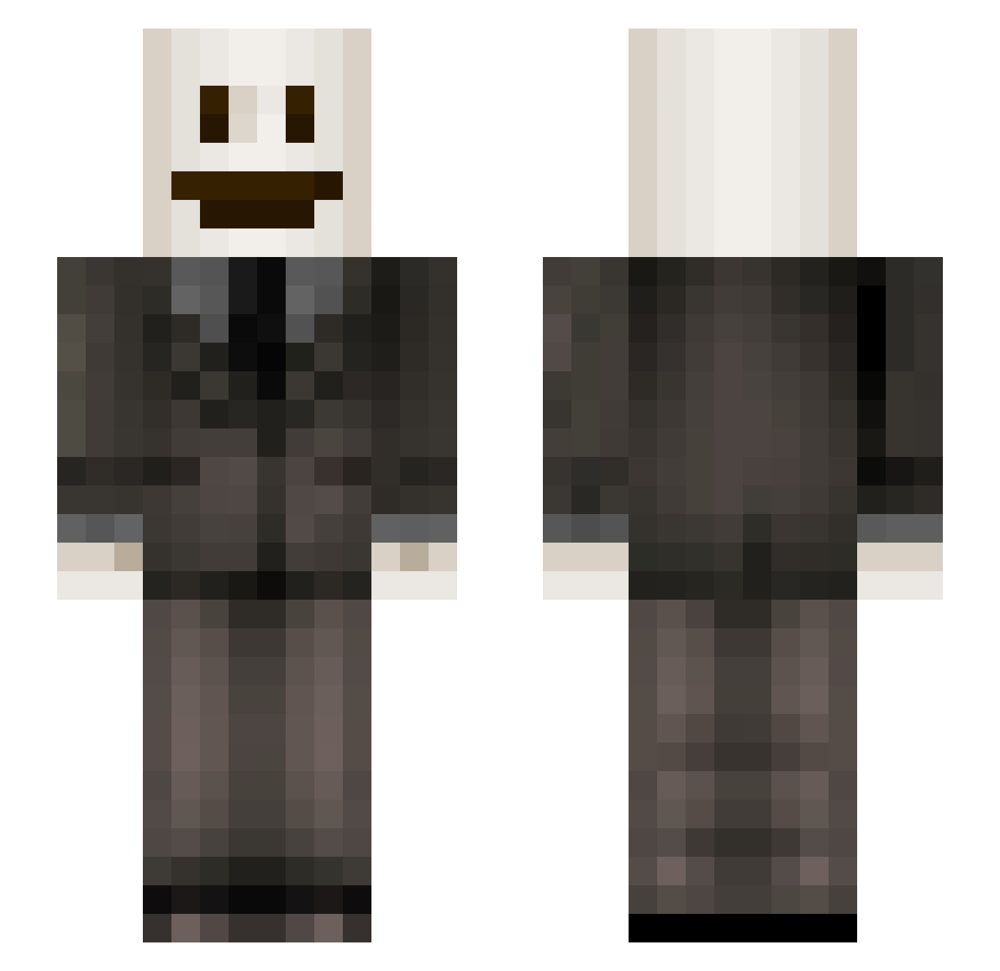 MrKafefe Minecraft skin, front and back view