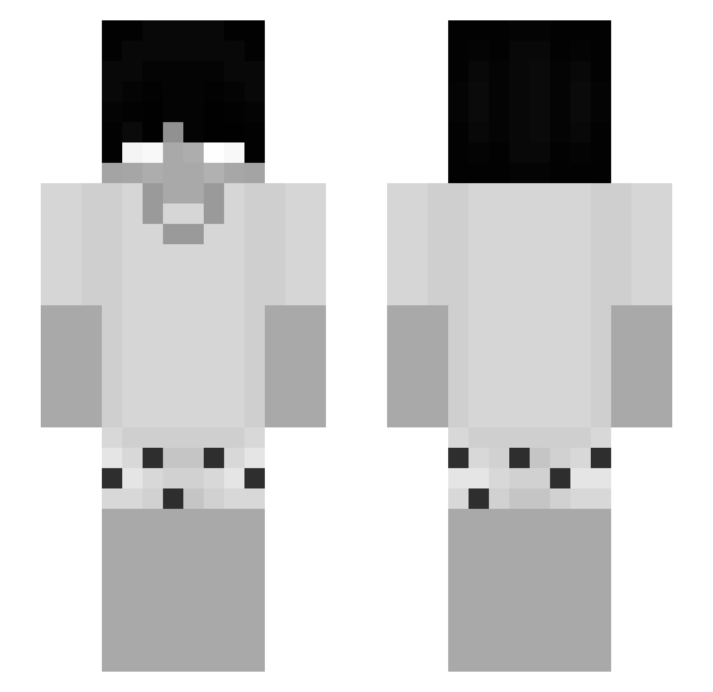 sbeh Minecraft skin, front and back view