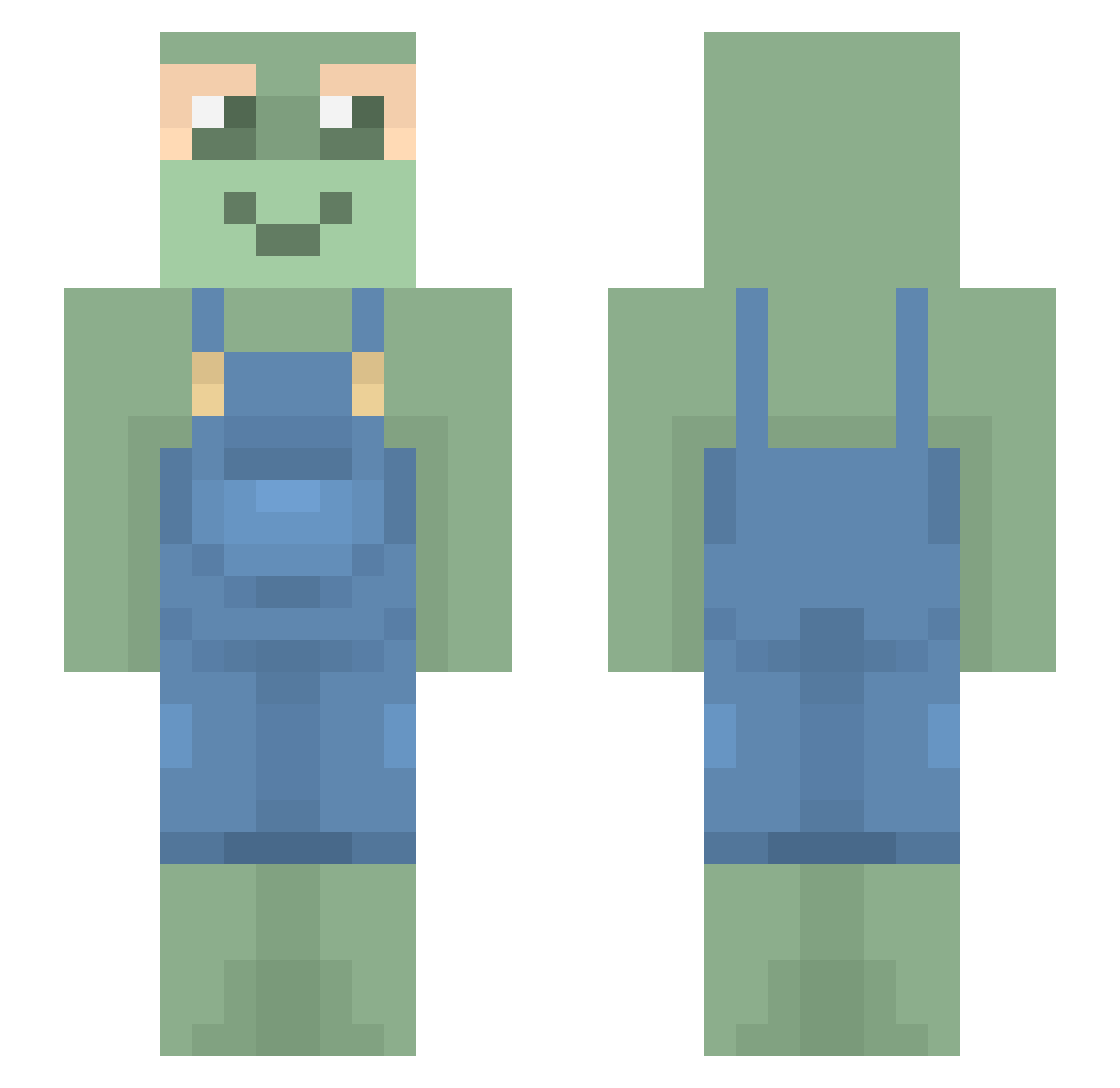 q3nn Minecraft skin, front and back view