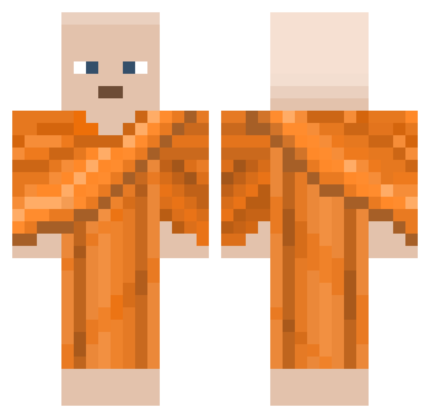 Isabguttn Minecraft skin, front and back view
