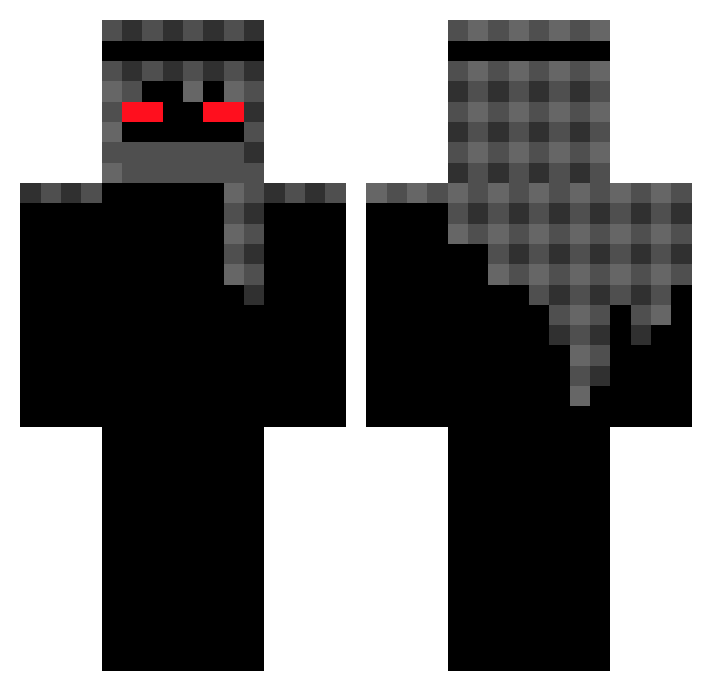 Peat2012 Minecraft skin, front and back view