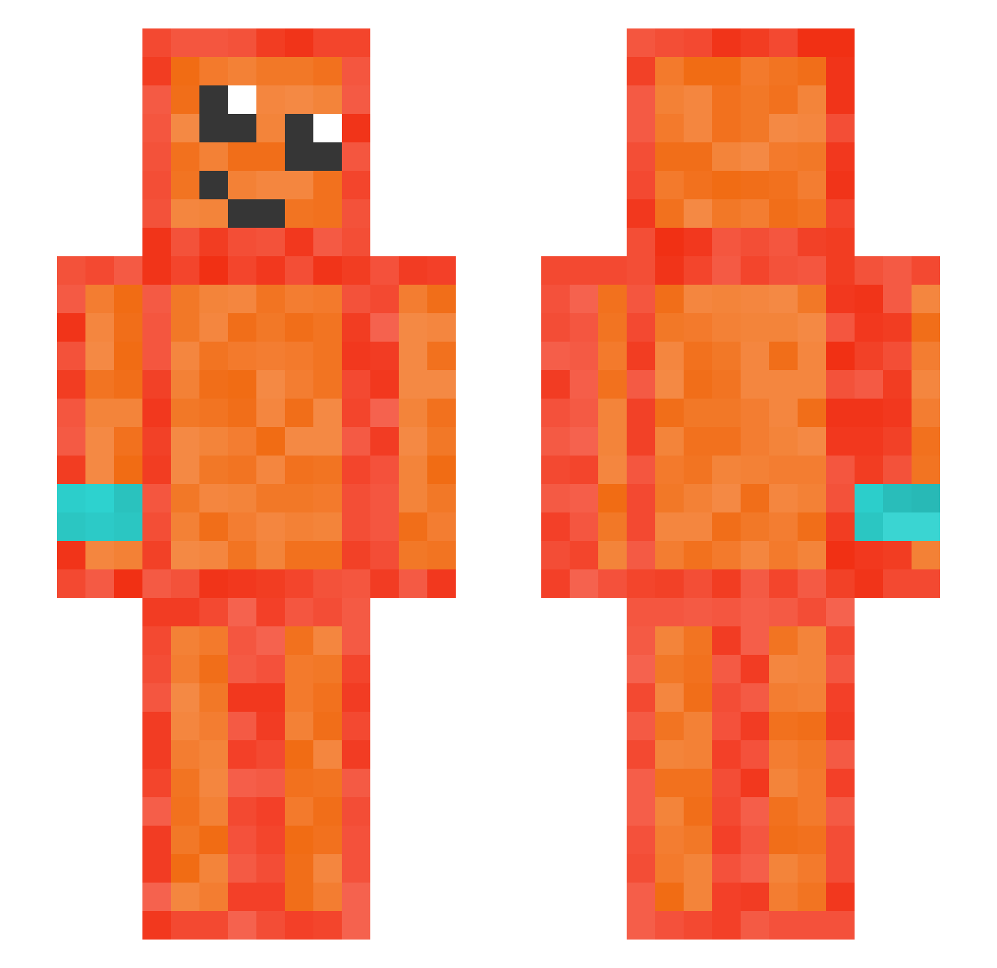 xxxxx777777777 Minecraft skin, front and back view