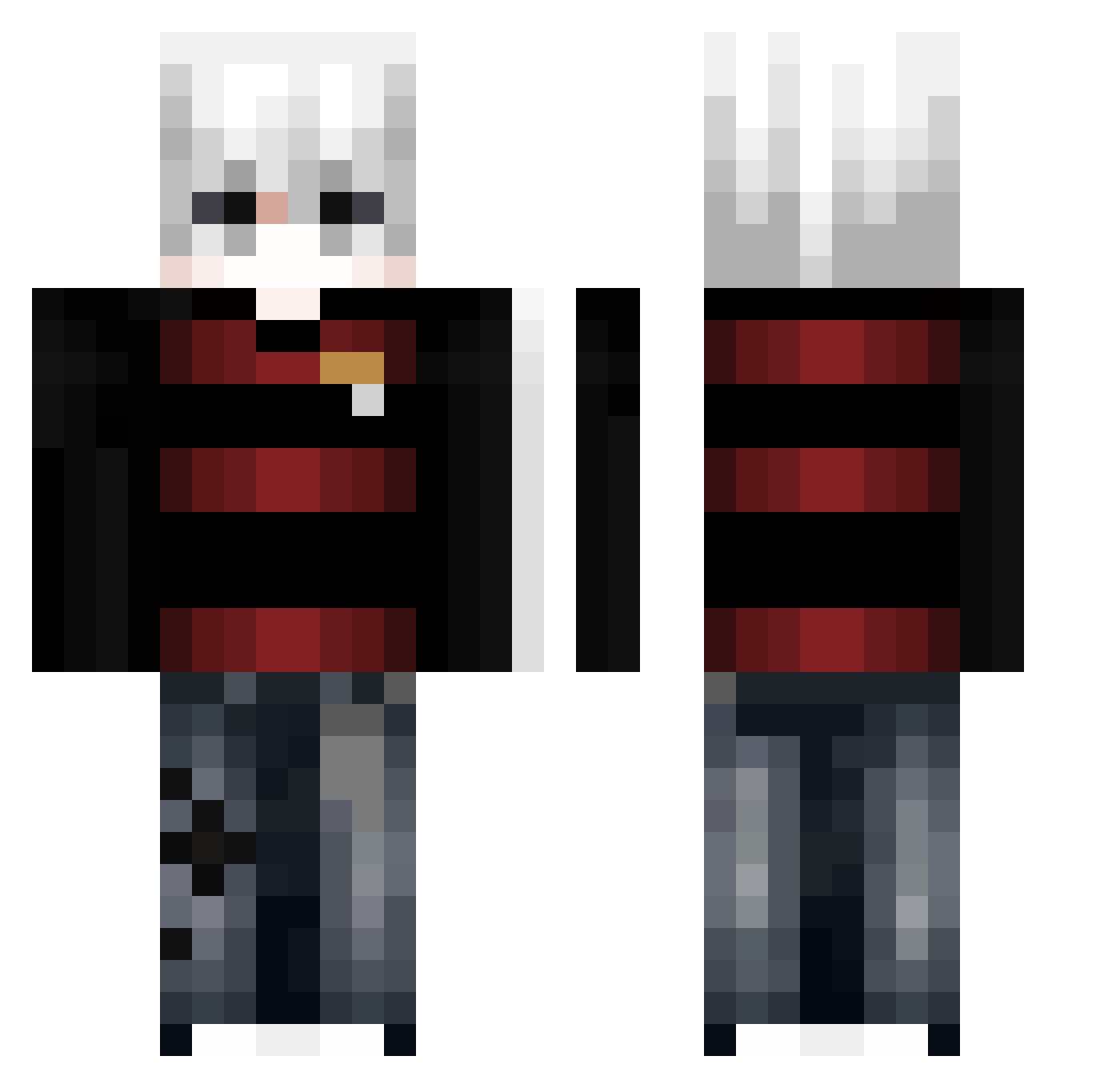sw3mt4s Minecraft skin, front and back view