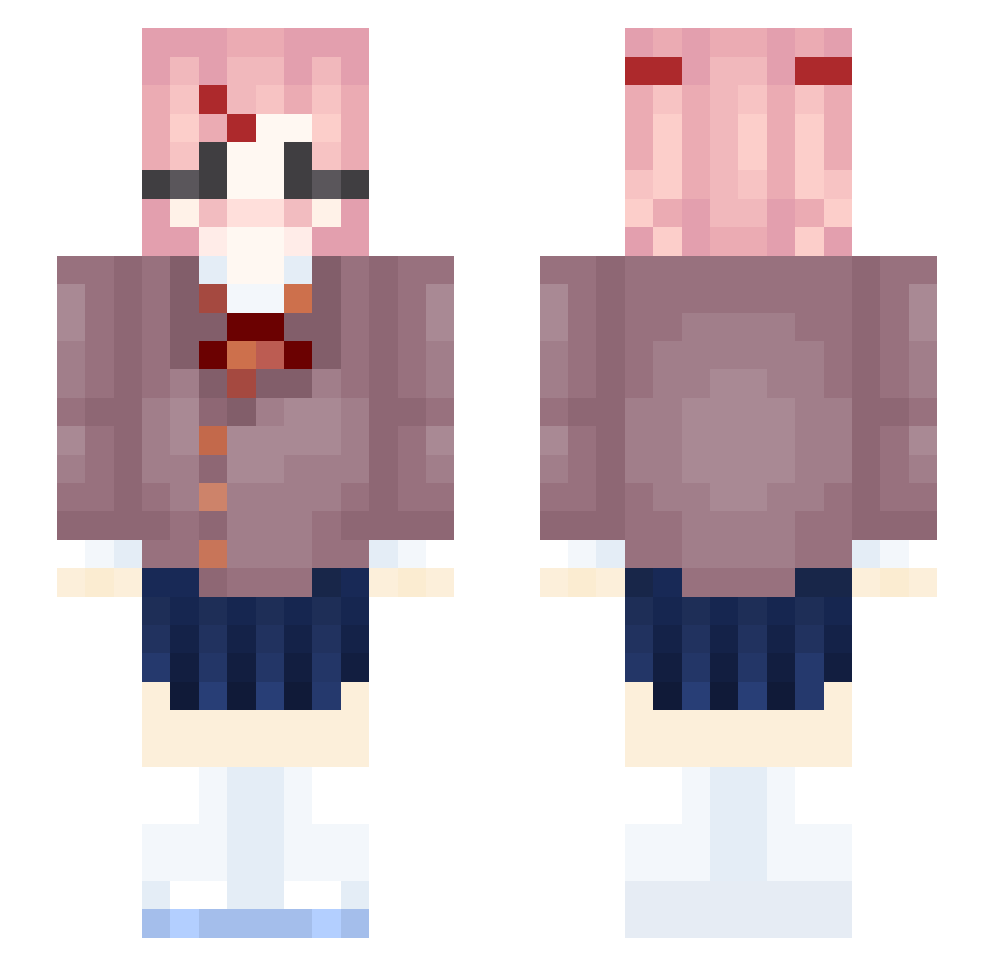 anchoa0 Minecraft skin, front and back view