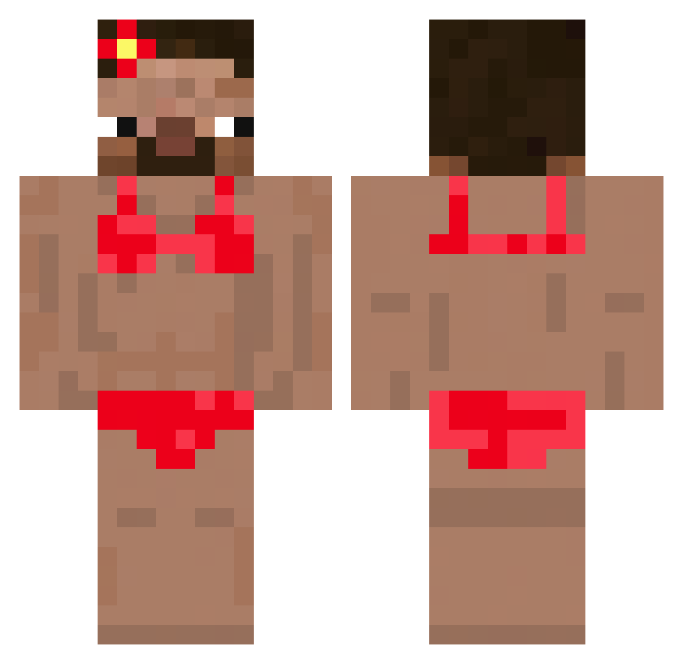 chasoh Minecraft skin, front and back view