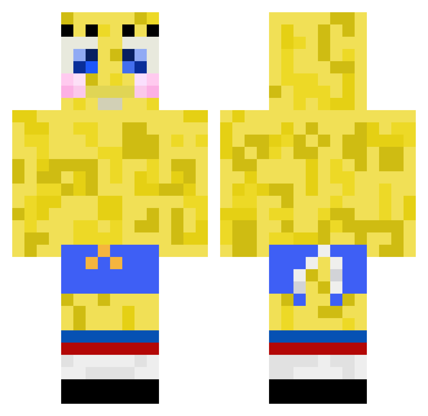 abraxas86 Minecraft skin, front and back view