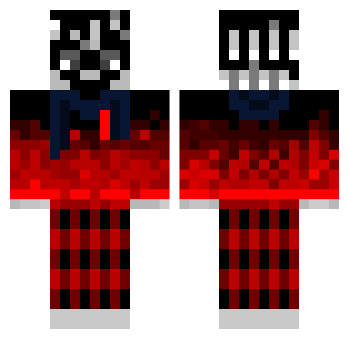 rafaelmeloYT521J Minecraft skin, front and back view