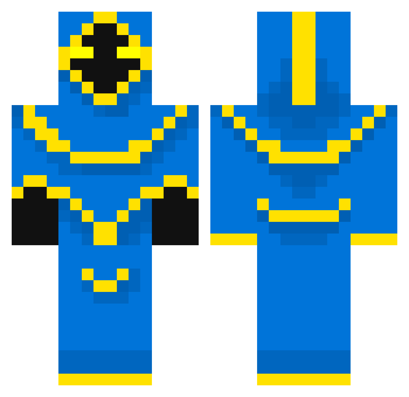ShadowStalker159 Minecraft skin, front and back view