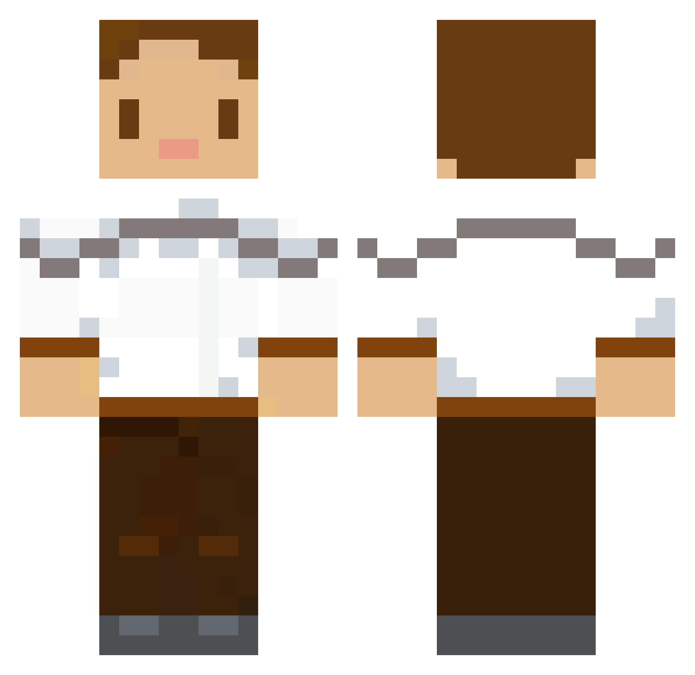 Jorgbe Minecraft skin, front and back view