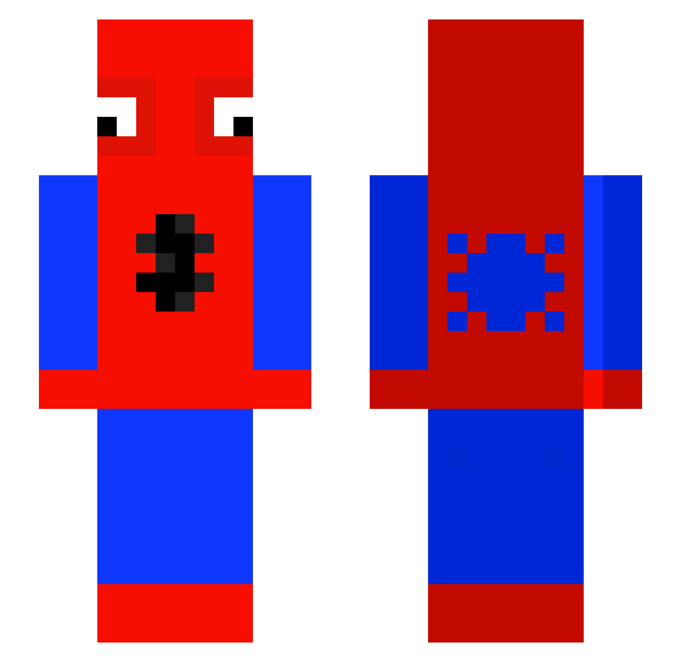 Reave Minecraft skin, front and back view