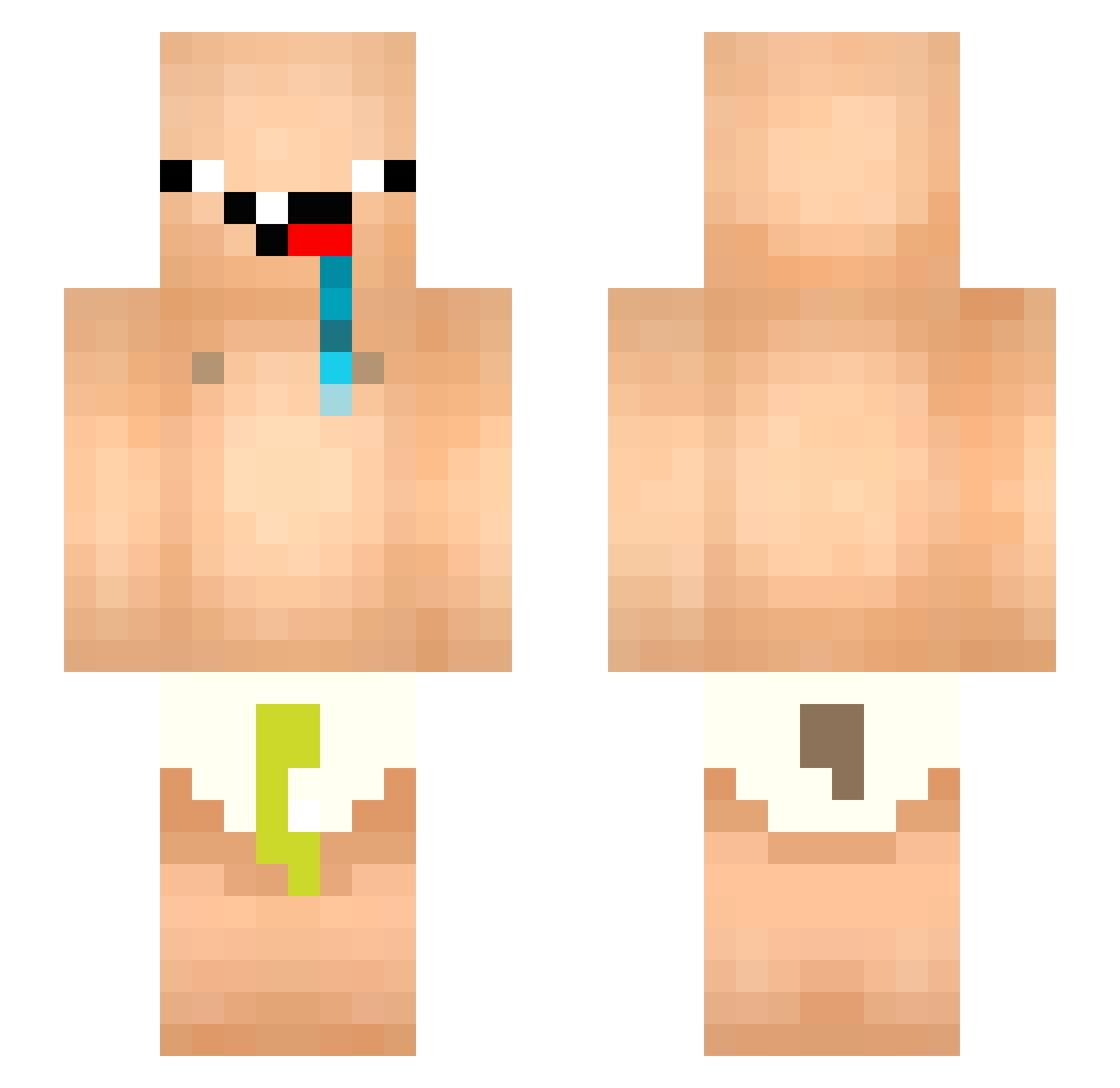 Bnep_ Minecraft skin, front and back view