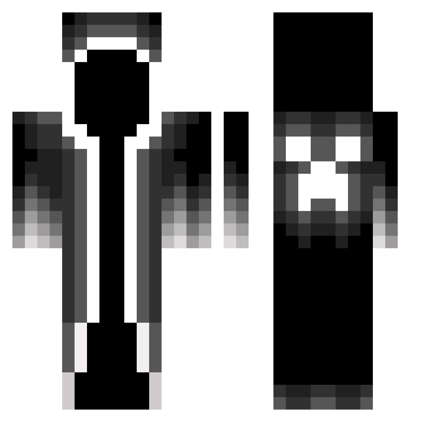 StarSword_ Minecraft skin, front and back view