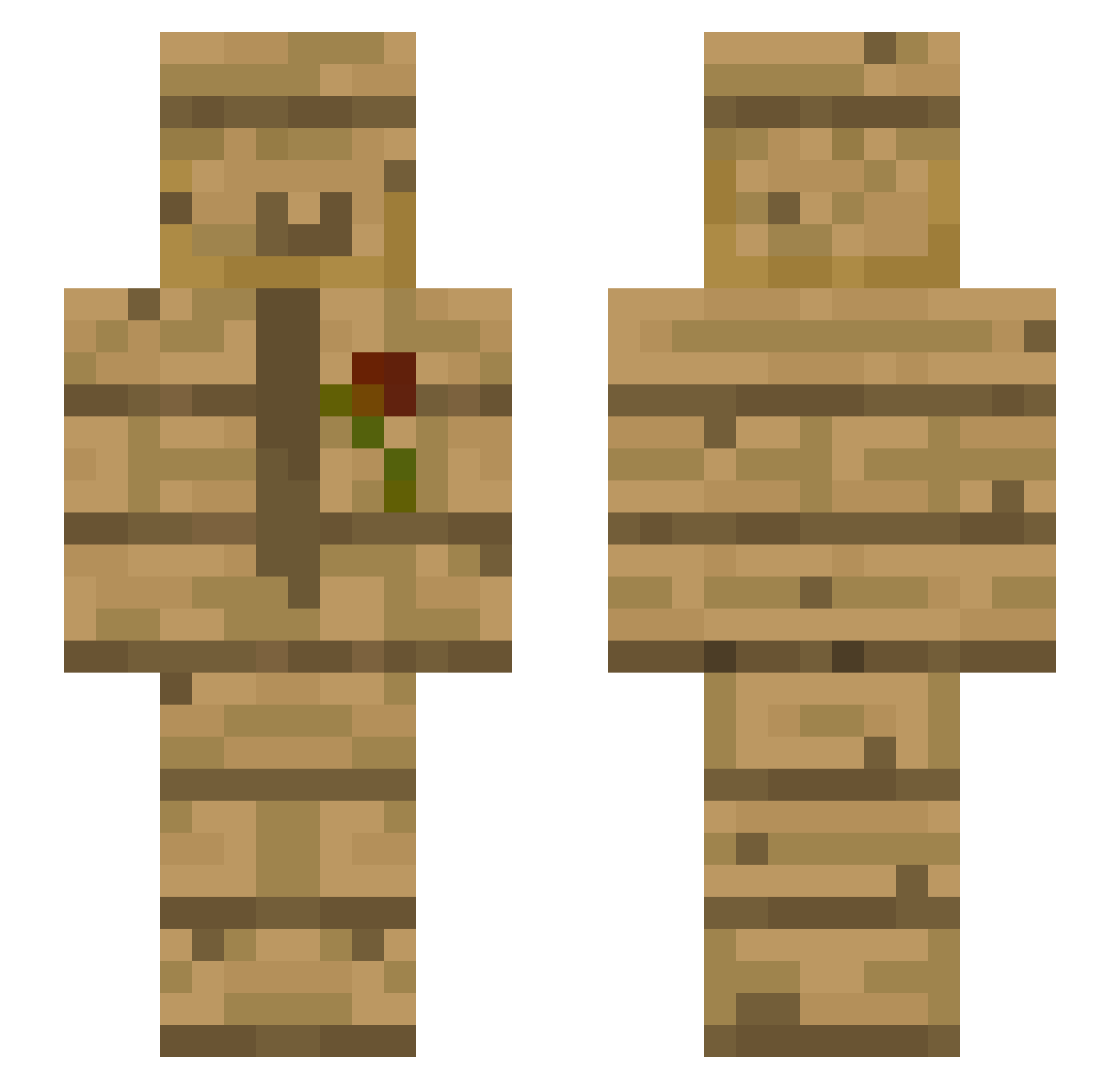 naka_750 Minecraft skin, front and back view