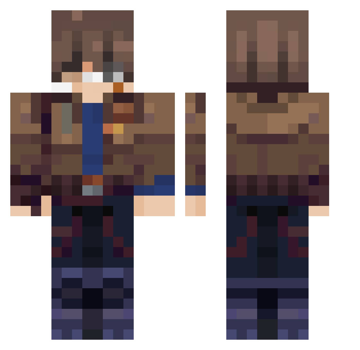 SuXarikUA Minecraft skin, front and back view
