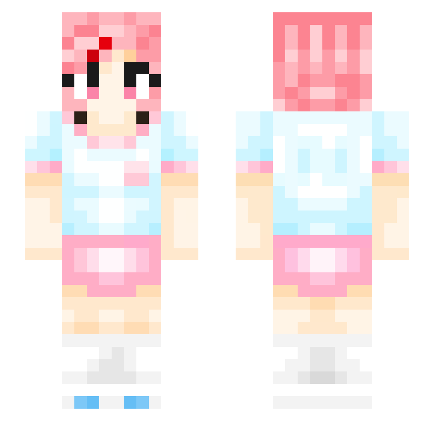 AJammer56 Minecraft skin, front and back view