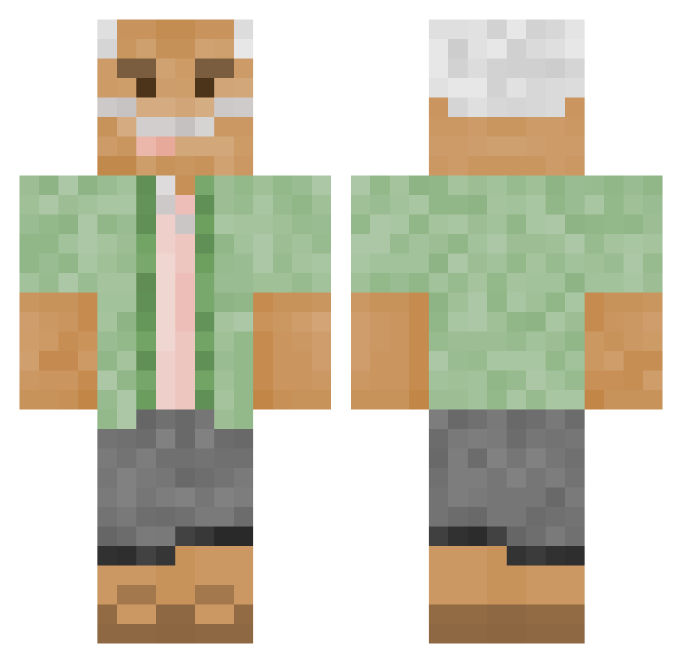eitanchik Minecraft skin, front and back view
