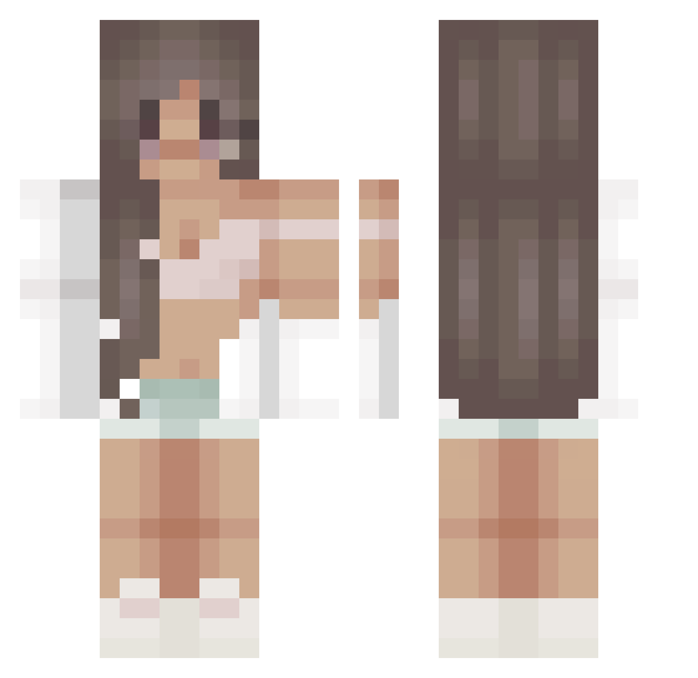 tricia19 Minecraft skin, front and back view