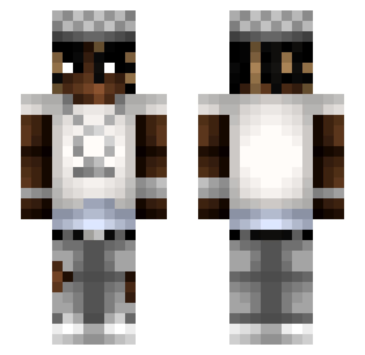 axriancr7 Minecraft skin, front and back view
