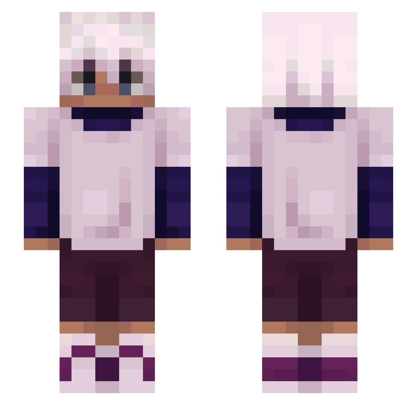 baileboss Minecraft skin, front and back view