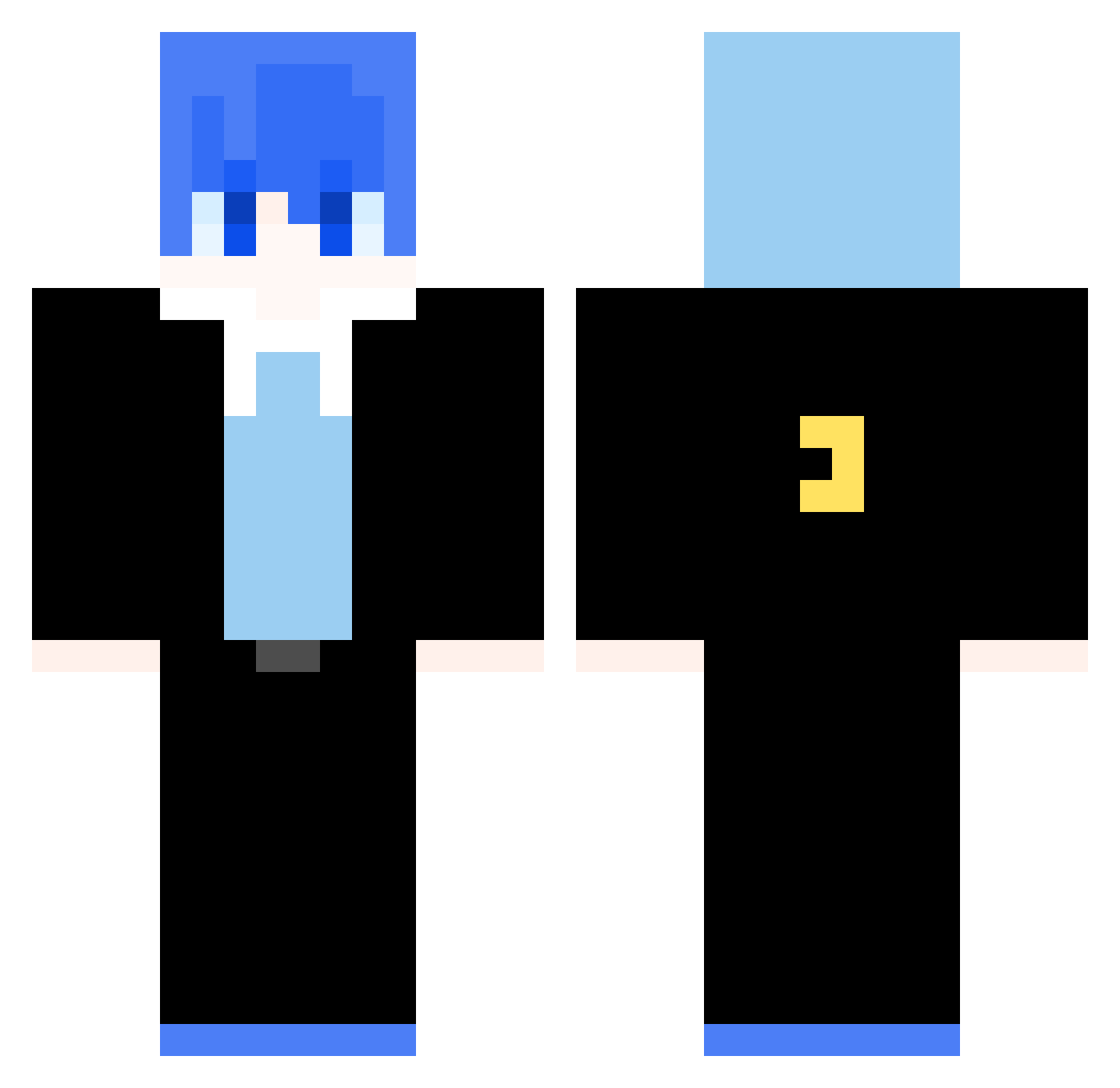 sksms_cjswo Minecraft skin, front and back view