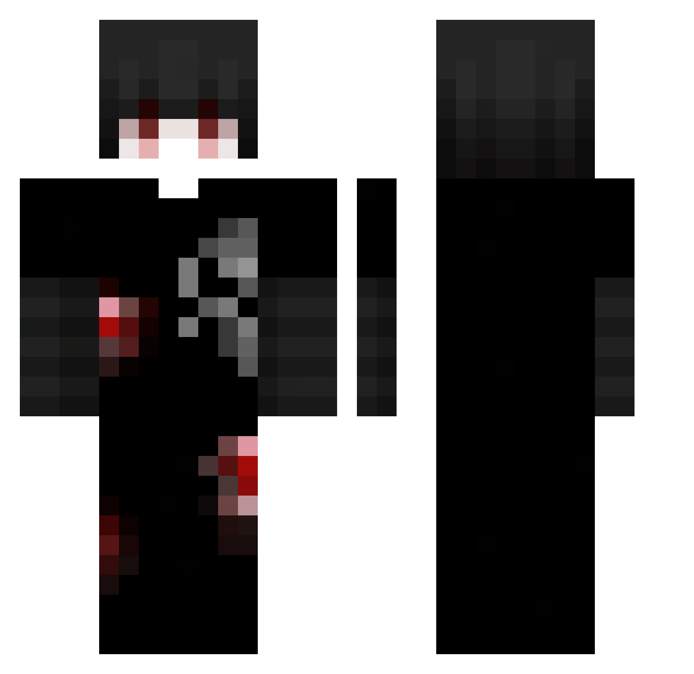 Antekbili Minecraft skin, front and back view