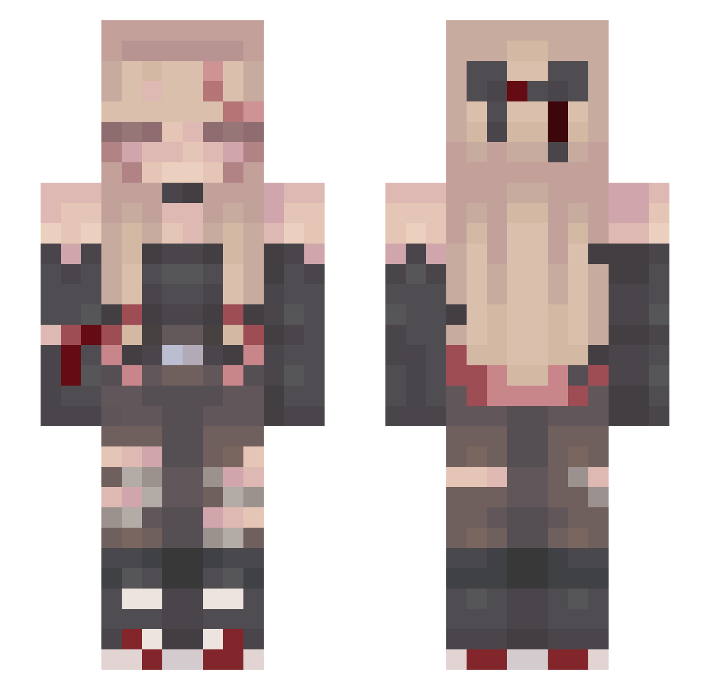 Ash6363 Minecraft skin, front and back view