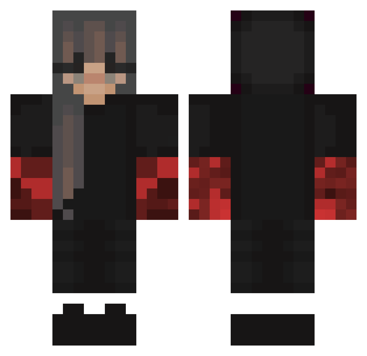 ZappierMango350 Minecraft skin, front and back view