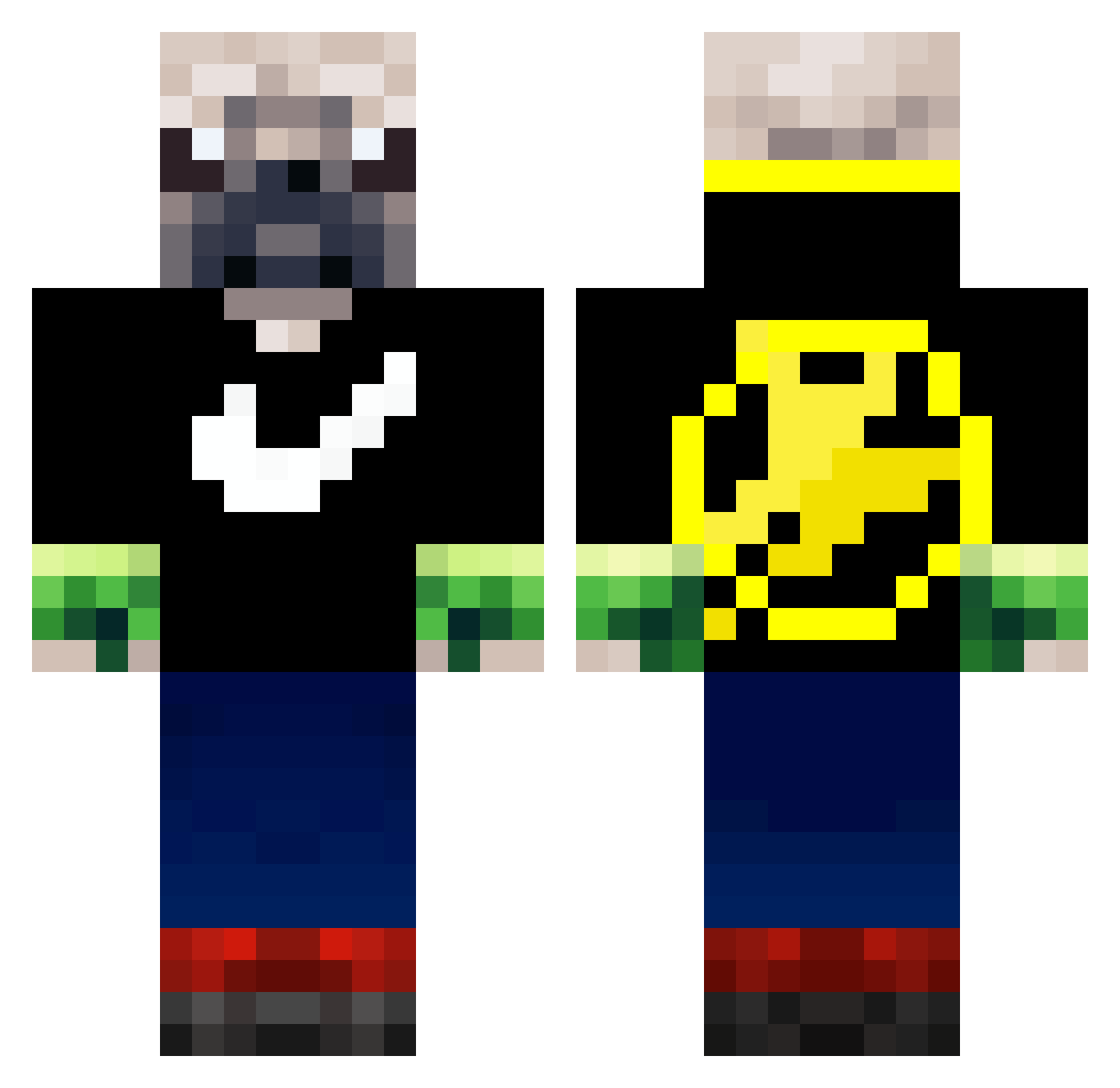 Appsama Minecraft skin, front and back view