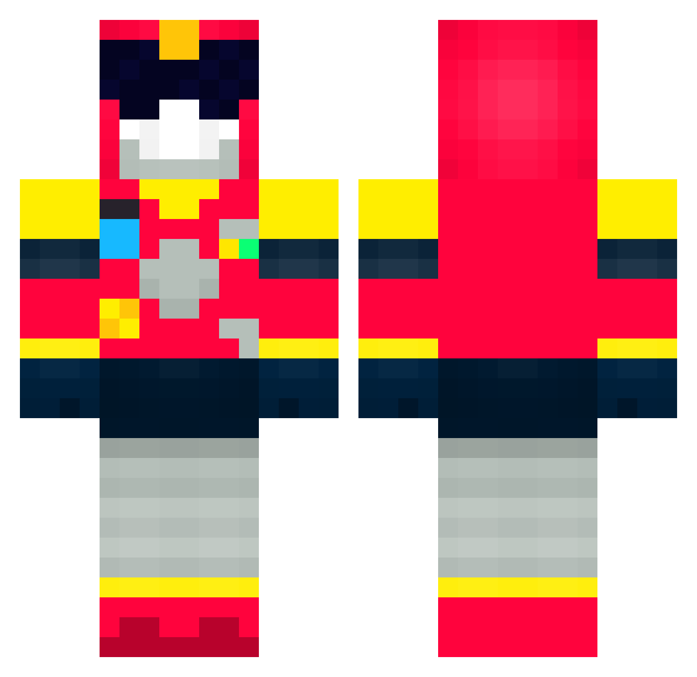CosmicKingLOL Minecraft skin, front and back view