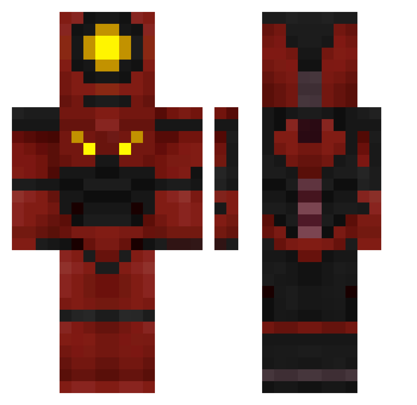 sprite590 Minecraft skin, front and back view