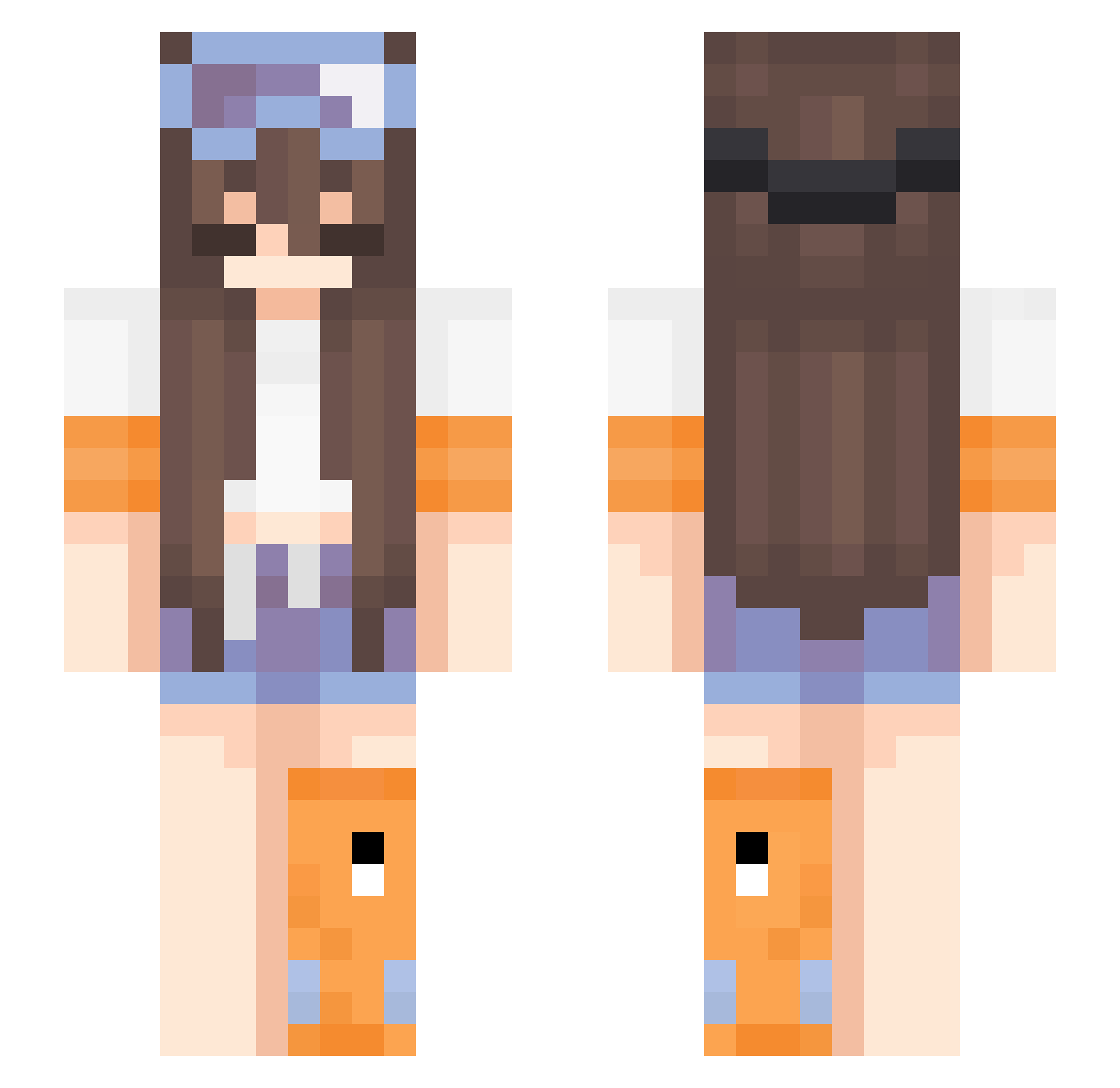 BlitzFizz Minecraft skin, front and back view