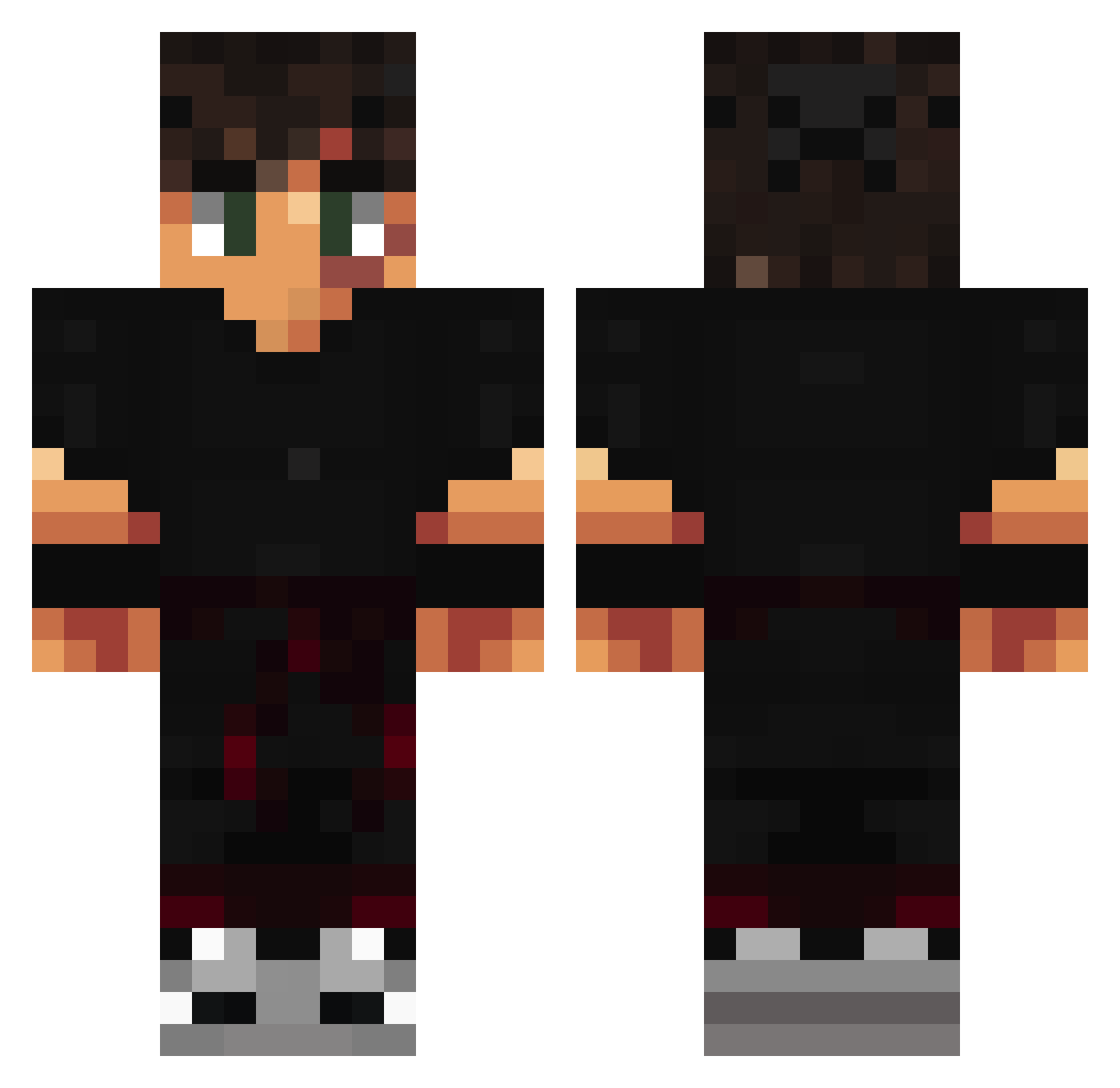 CzachaDMS Minecraft skin, front and back view
