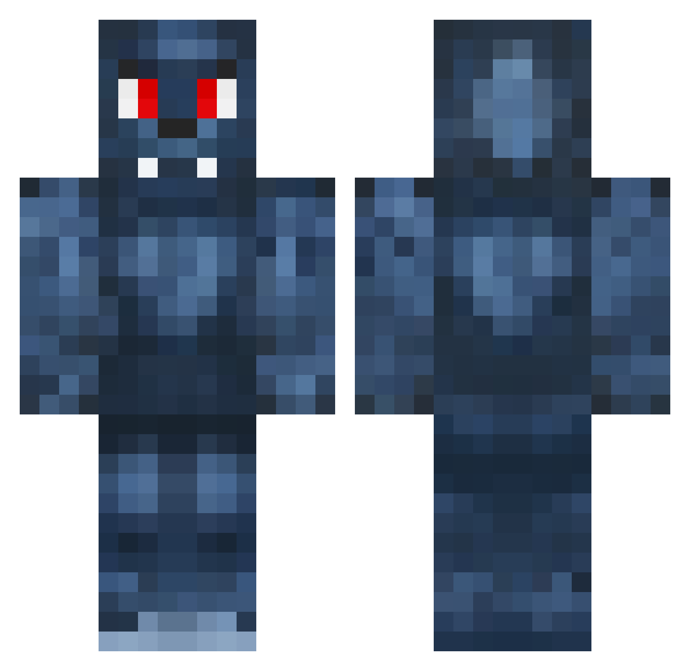Lupus070 Minecraft skin, front and back view