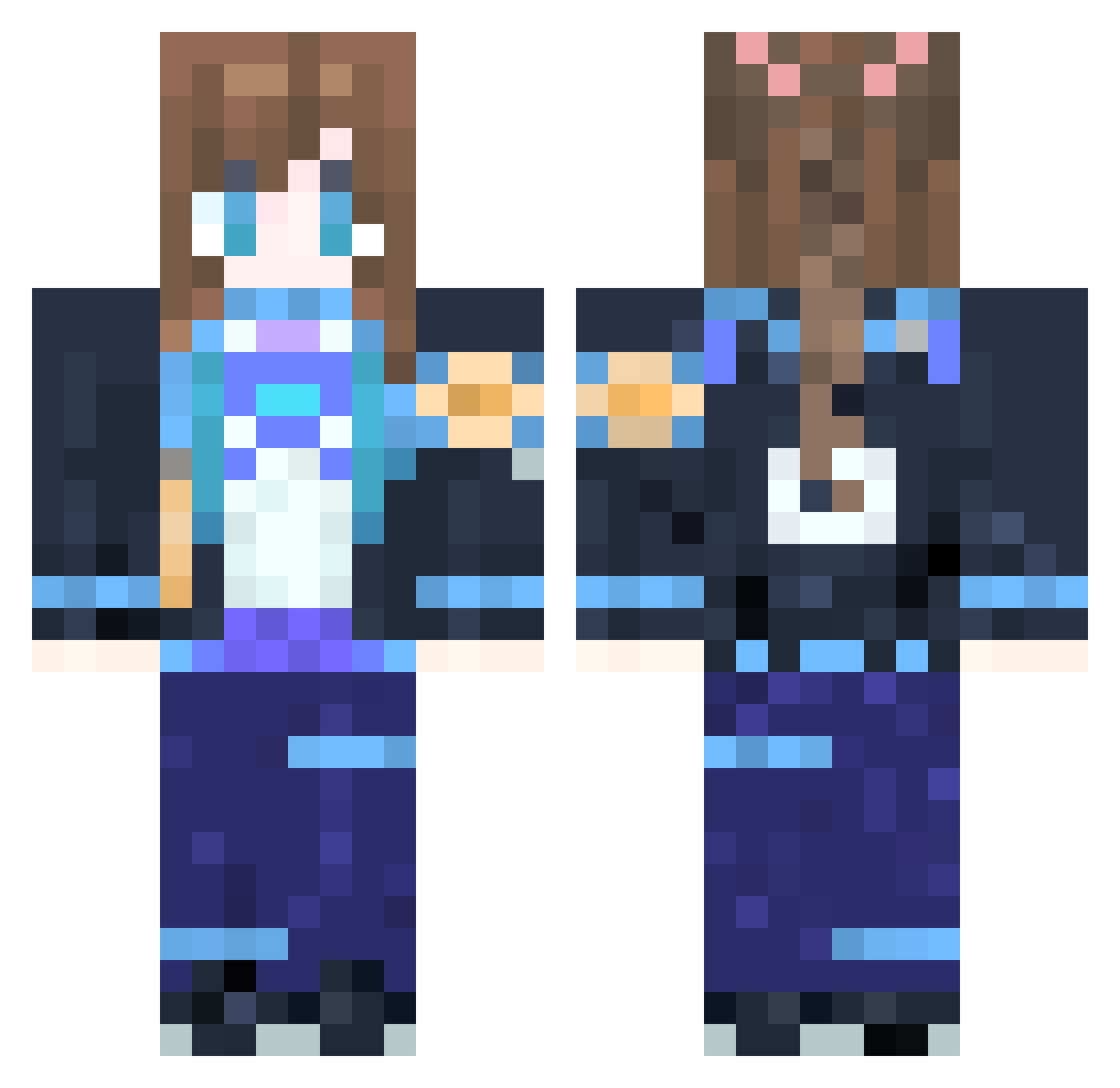 sysu_nzy Minecraft skin, front and back view